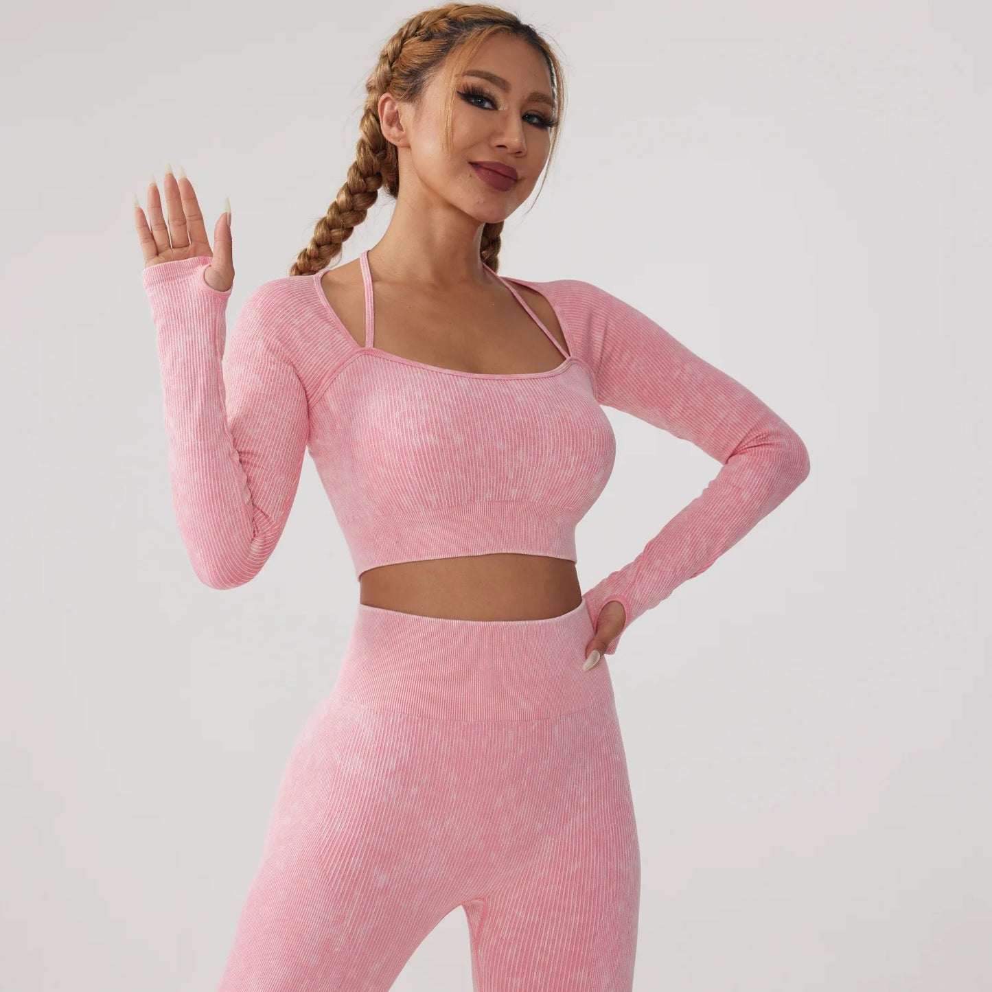 Long Sleeve Fitness Yoga Suit