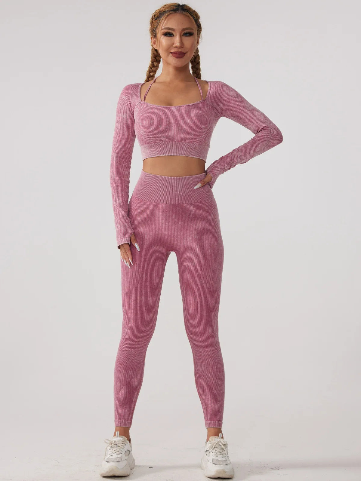 Long Sleeve Fitness Yoga Suit