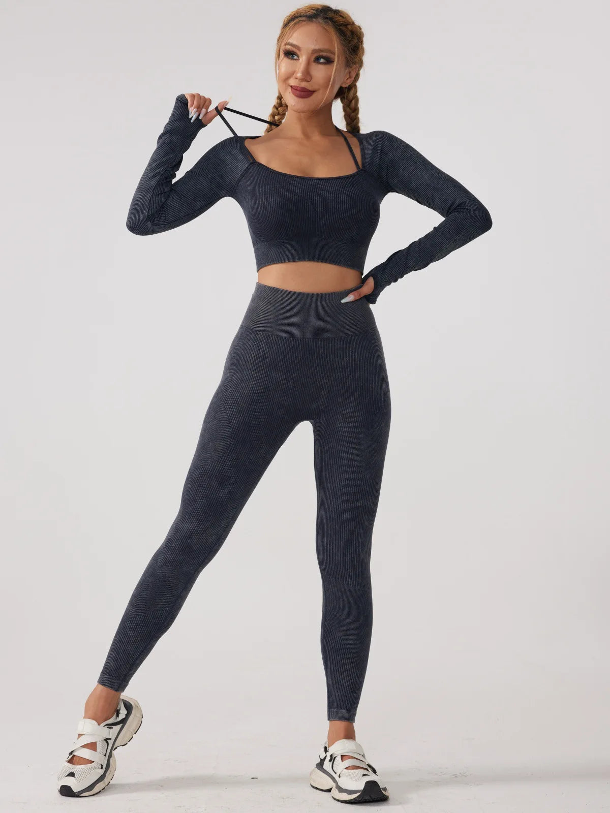 Long Sleeve Fitness Yoga Suit