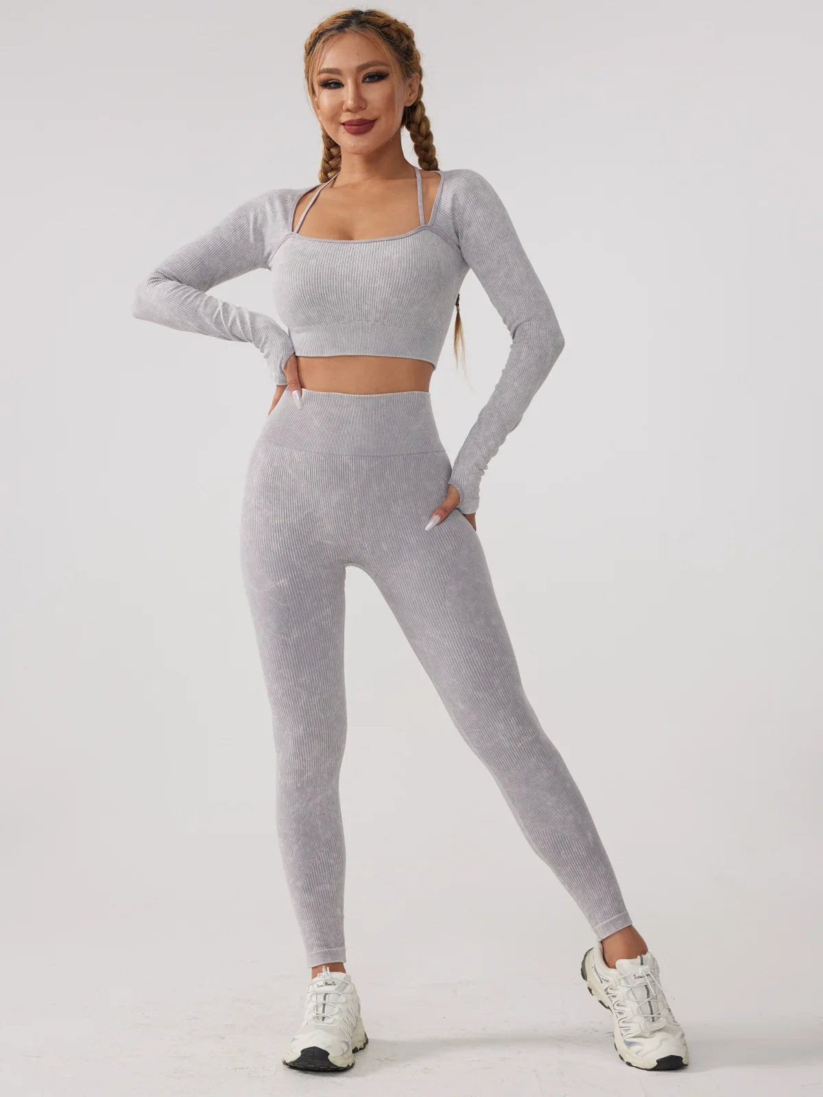 Long Sleeve Fitness Yoga Suit