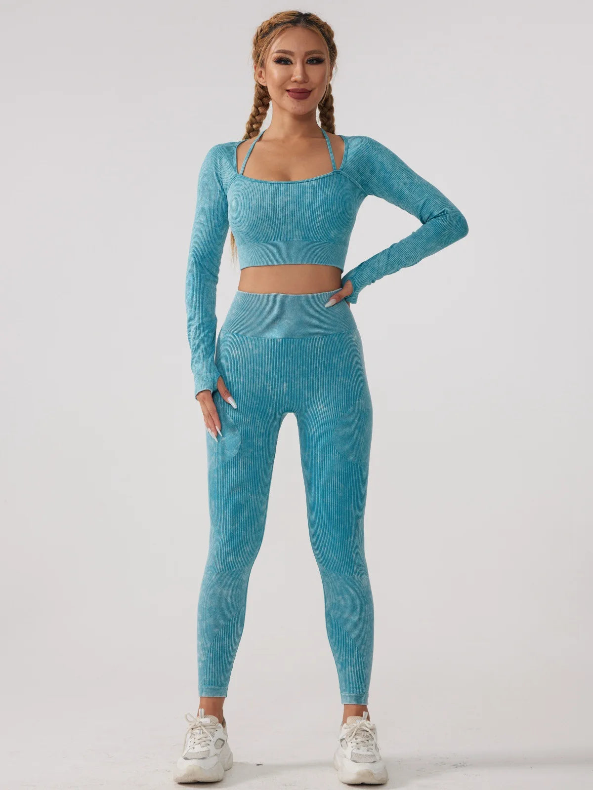 Long Sleeve Fitness Yoga Suit